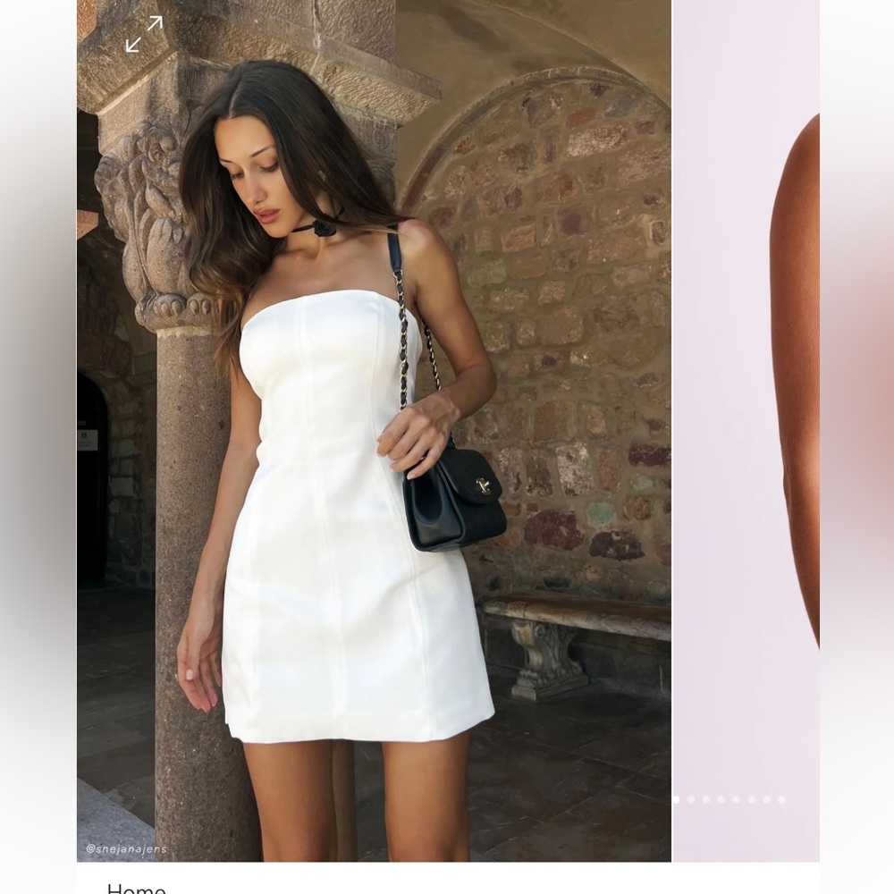 Meshki - Maci Dress - crepe mini dress - white - size M